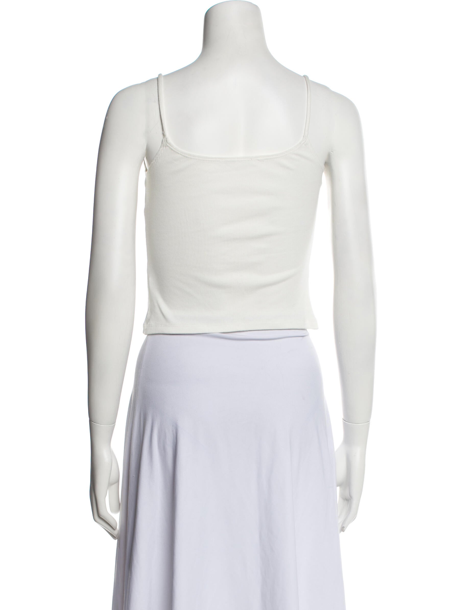 Reformation Square Neckline Sleeveless Crop Top